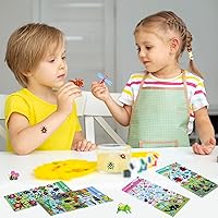 Vista 6 de Calcomanías de Insectos Infladas para Niños Pequeños, Calcomanías de Espuma 3D de Bichos con Mariquita, Mariposa, Mantis Religiosa, Oruga, Libélula