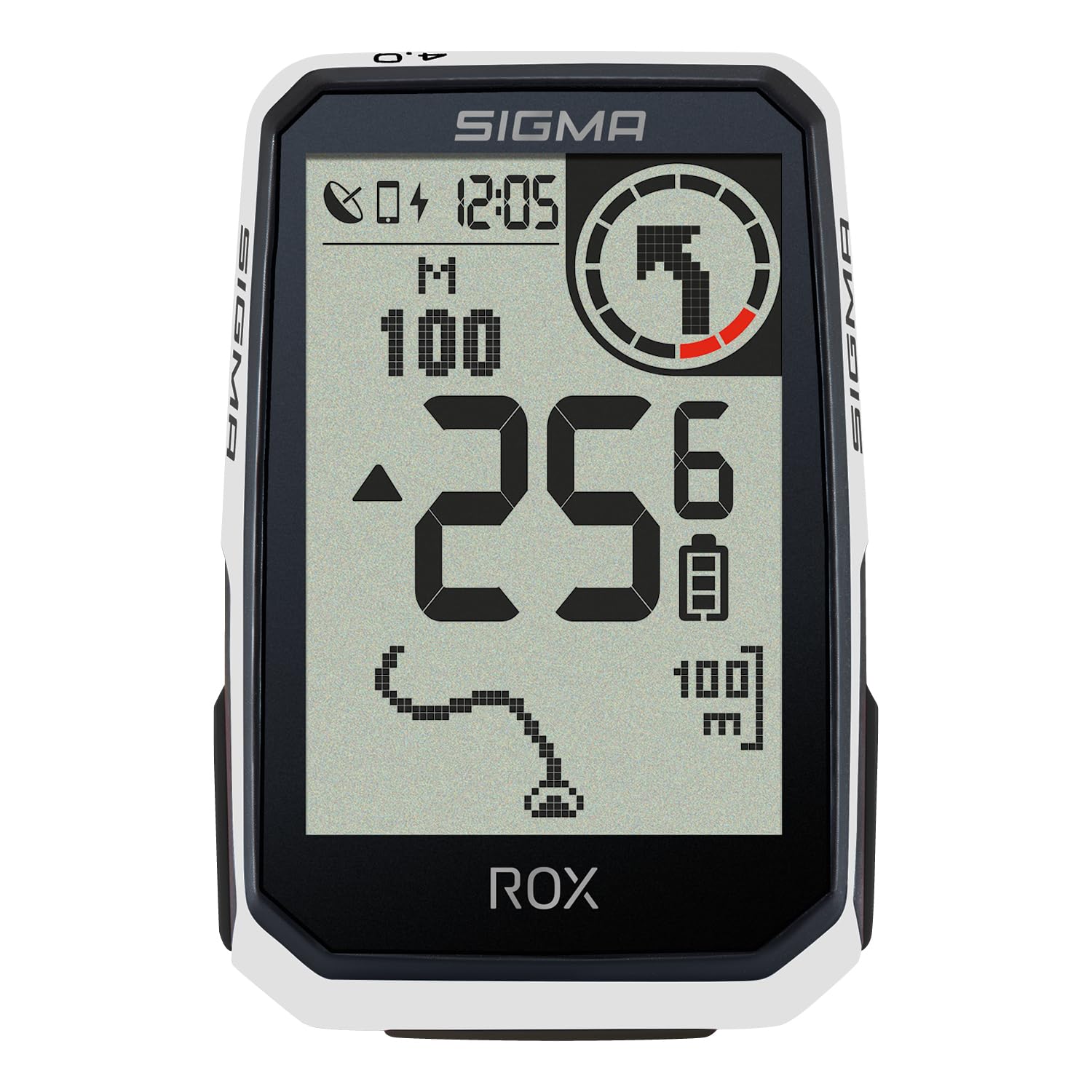 SIGMA ROX 2.0 ENDURANCE Bianco | 26h di durata della batteria | computer da bici wireless | GPS e navigazione incluso OVERCLAMP Butler | navigazione GPS outdoor | compatibile con le e-bike