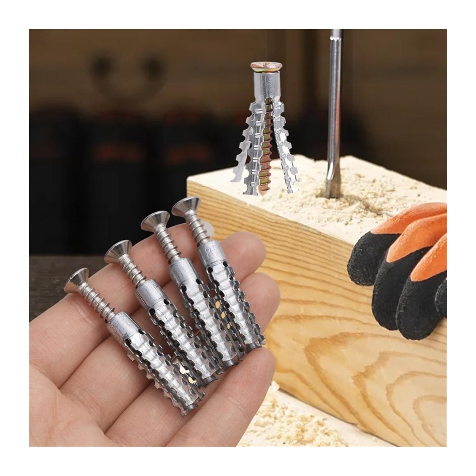 Tornillos De Expansión Dentados Acero Anclajes Pared Tubo Autorroscantes(20set)