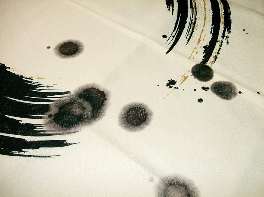 ●【送料無料】新品・麻暖簾・円相のれん・黒・縦150㎝● のれん V-404 和風 暖簾 麻ちぢみのれん 麻 88×150cm ロング 麻