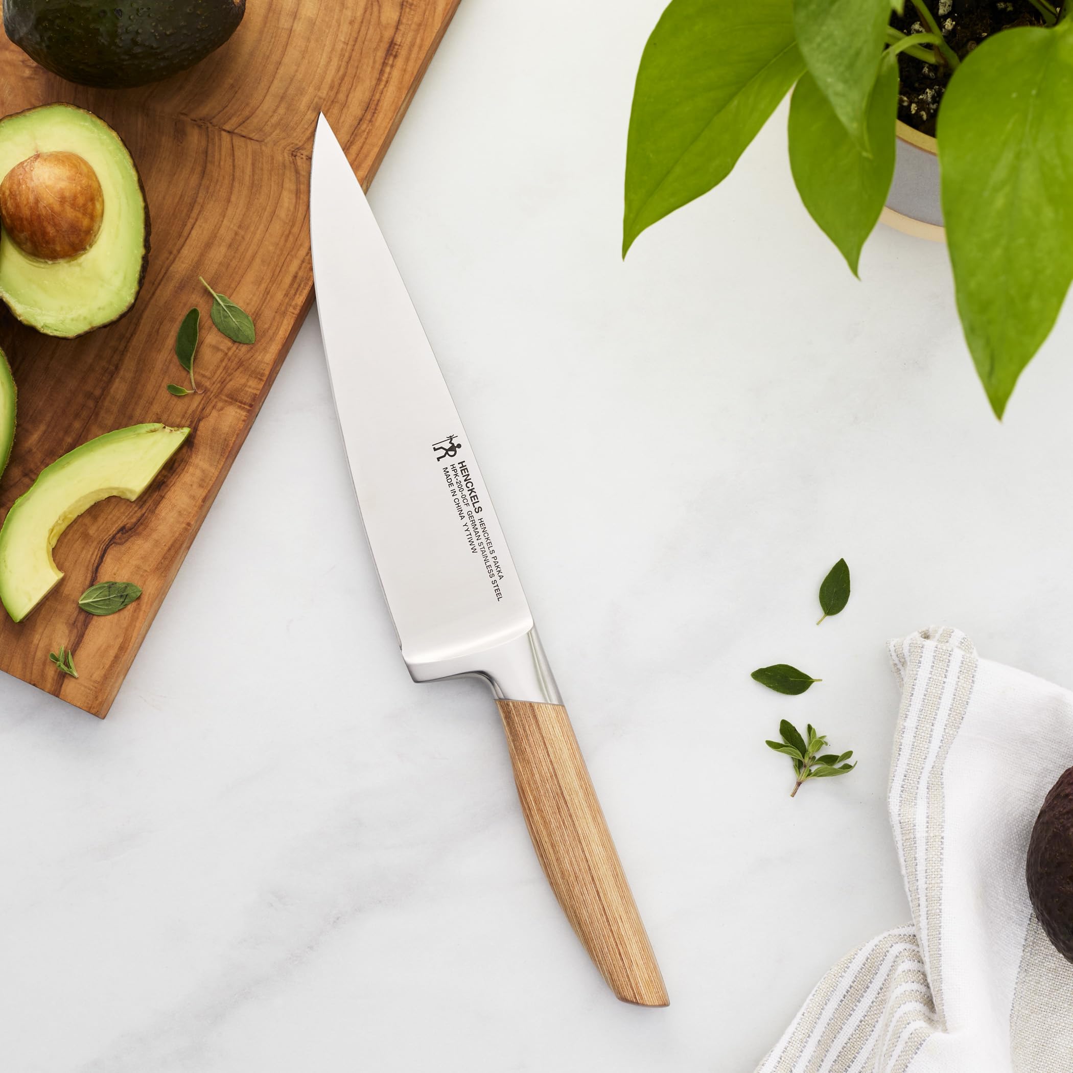 Henckels Pakka Wood Handle 8 inch Chefs Knife, German Engineered — Amazon image 6