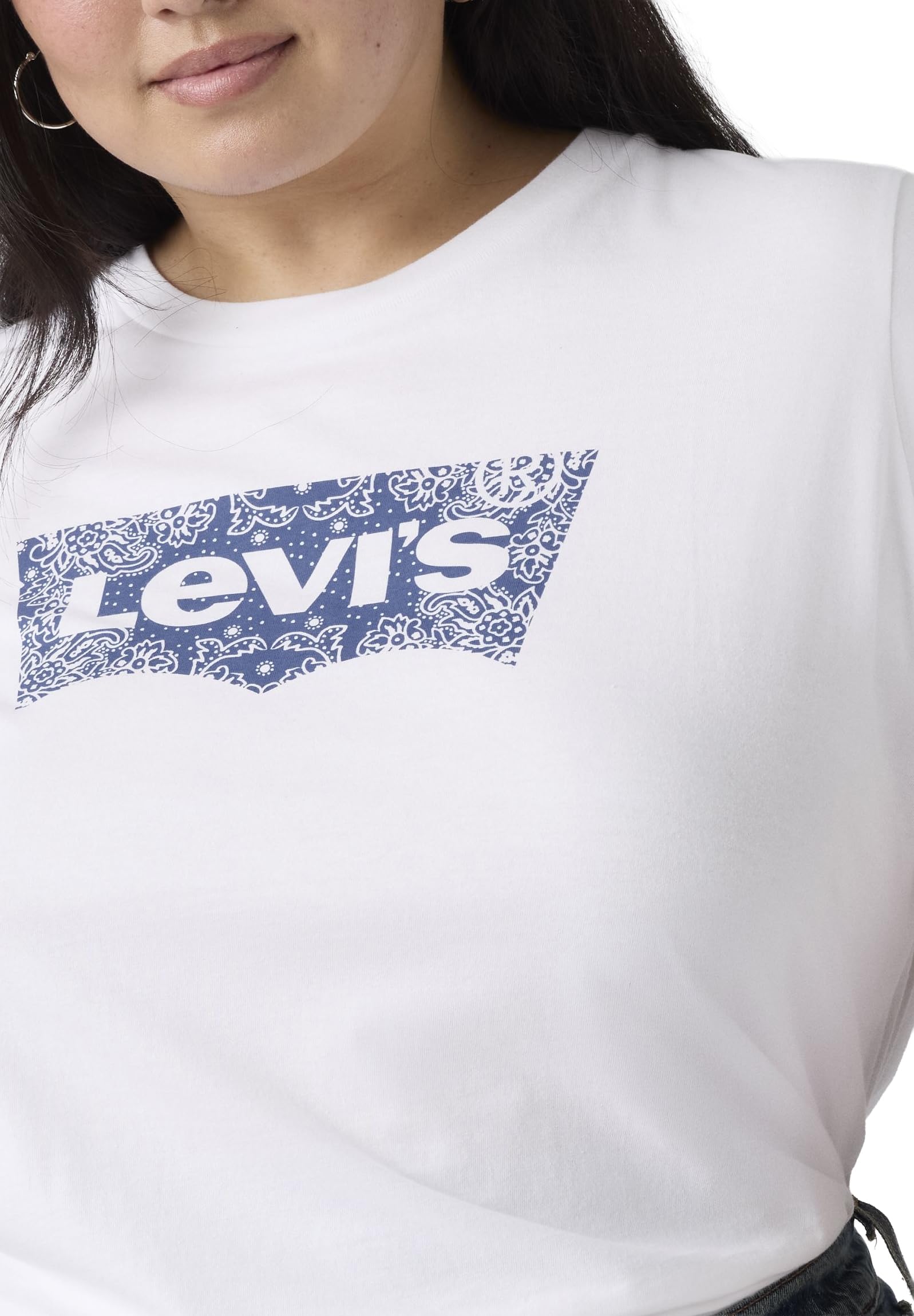 Levi's Damen Pl Perfect Tee T-Shirt, Plus Bandana Bw Fill, XXL Größen