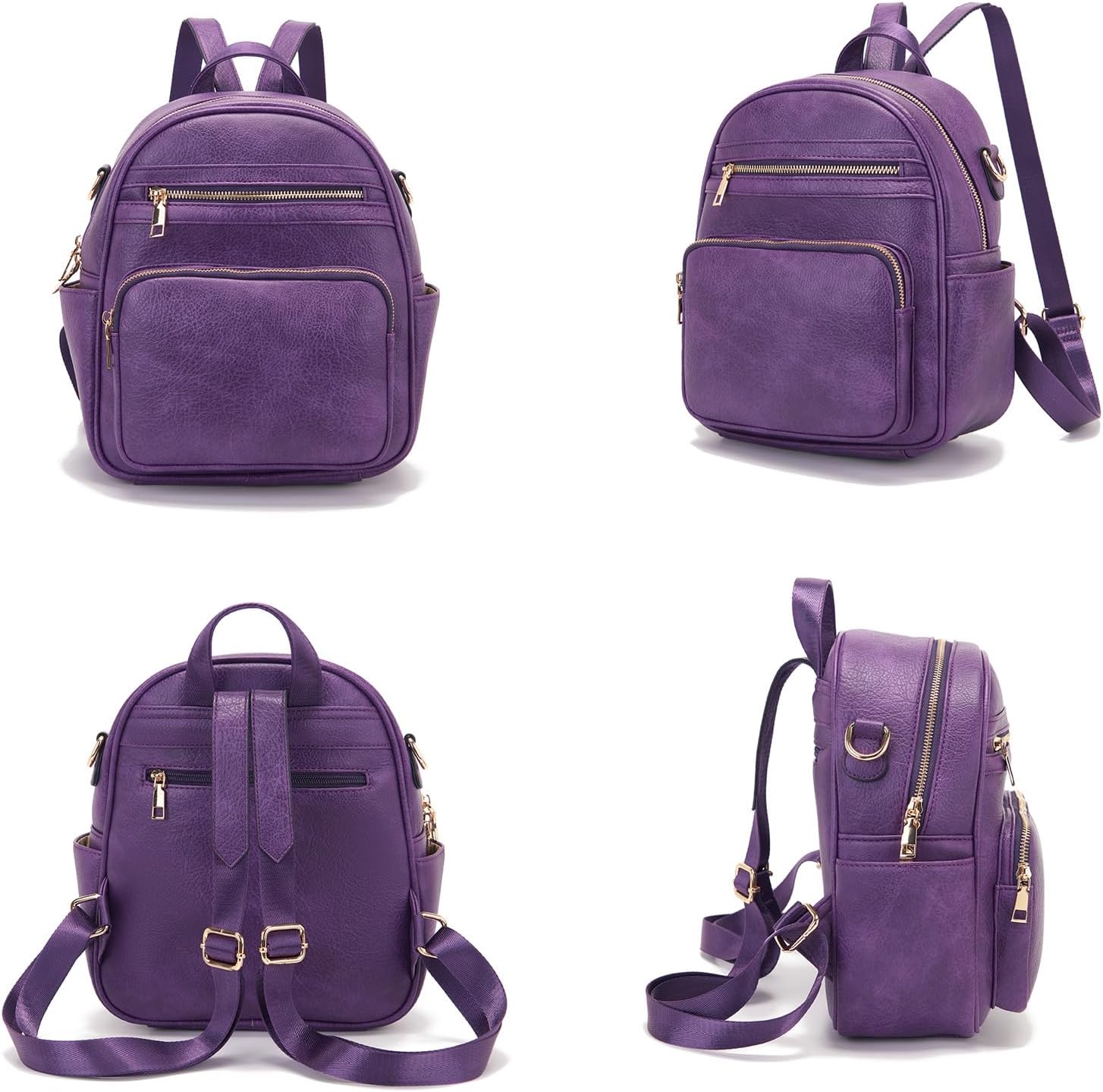 Idesort Small Backpack Purse for Women Girls Cute Backpacks Purse set with Wallet Convertible Shoulder bag - Image 3