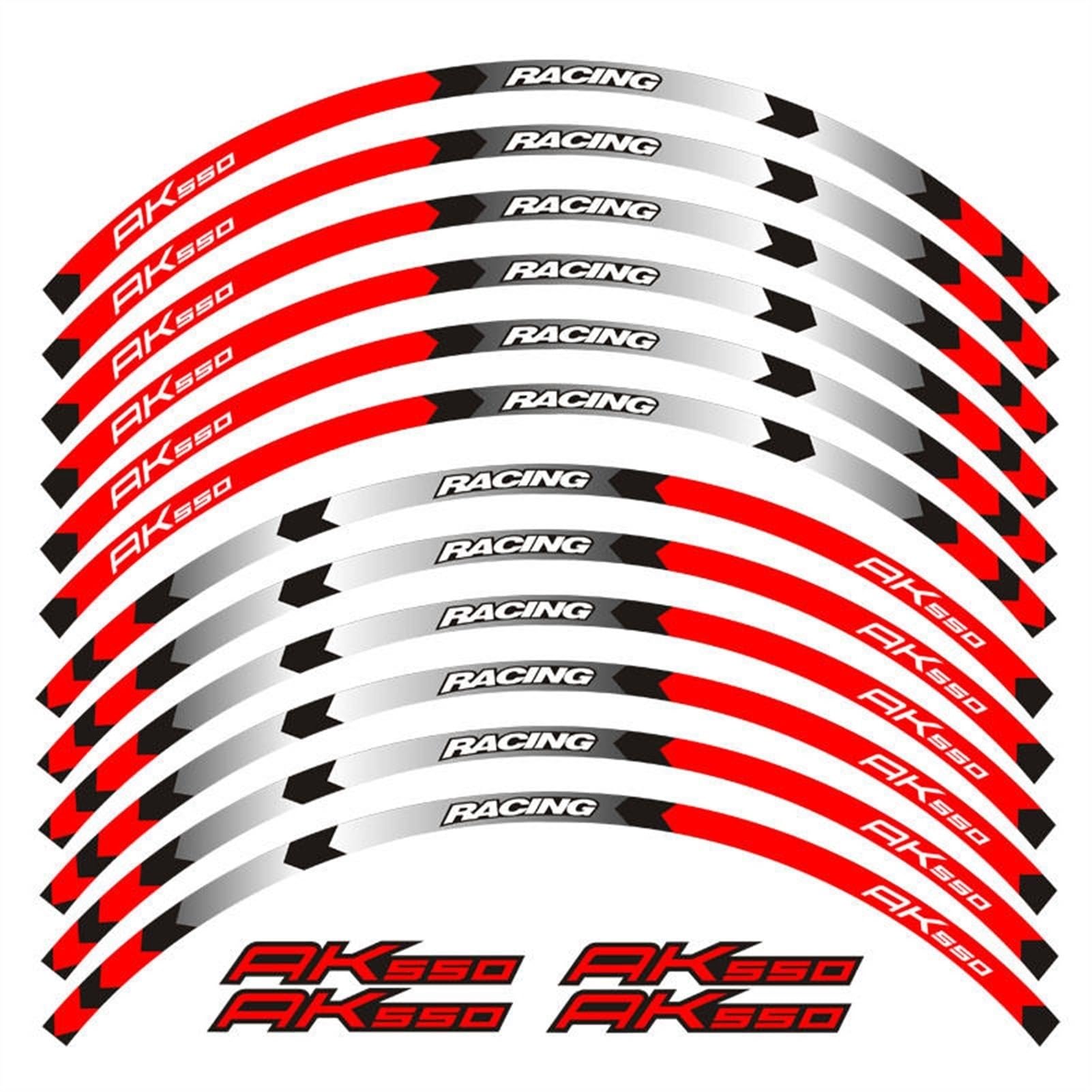 Motorcycle Wheel Sticker Inner Rim Reflective Protection Decal Decorative Film for KYMCO AK550 Ak 550 Decorative(Color17)