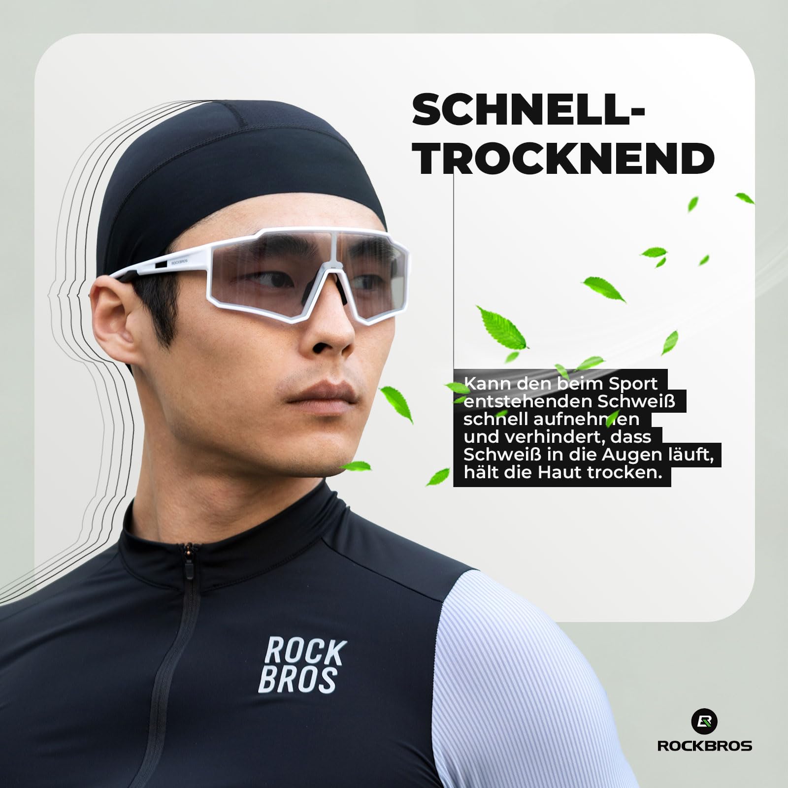 ROCKBROS Letnia Czapka Z Czaszką Coolmax Czapki Rowerowe OdprowadzająCe Pot Podszewka Kasku Czapka Wave Do Biegania, WęDróWek, Jazdy Na Motocyklu, Jazdy Na Rowerze, SportóW Na śWieżYm Powietrzu