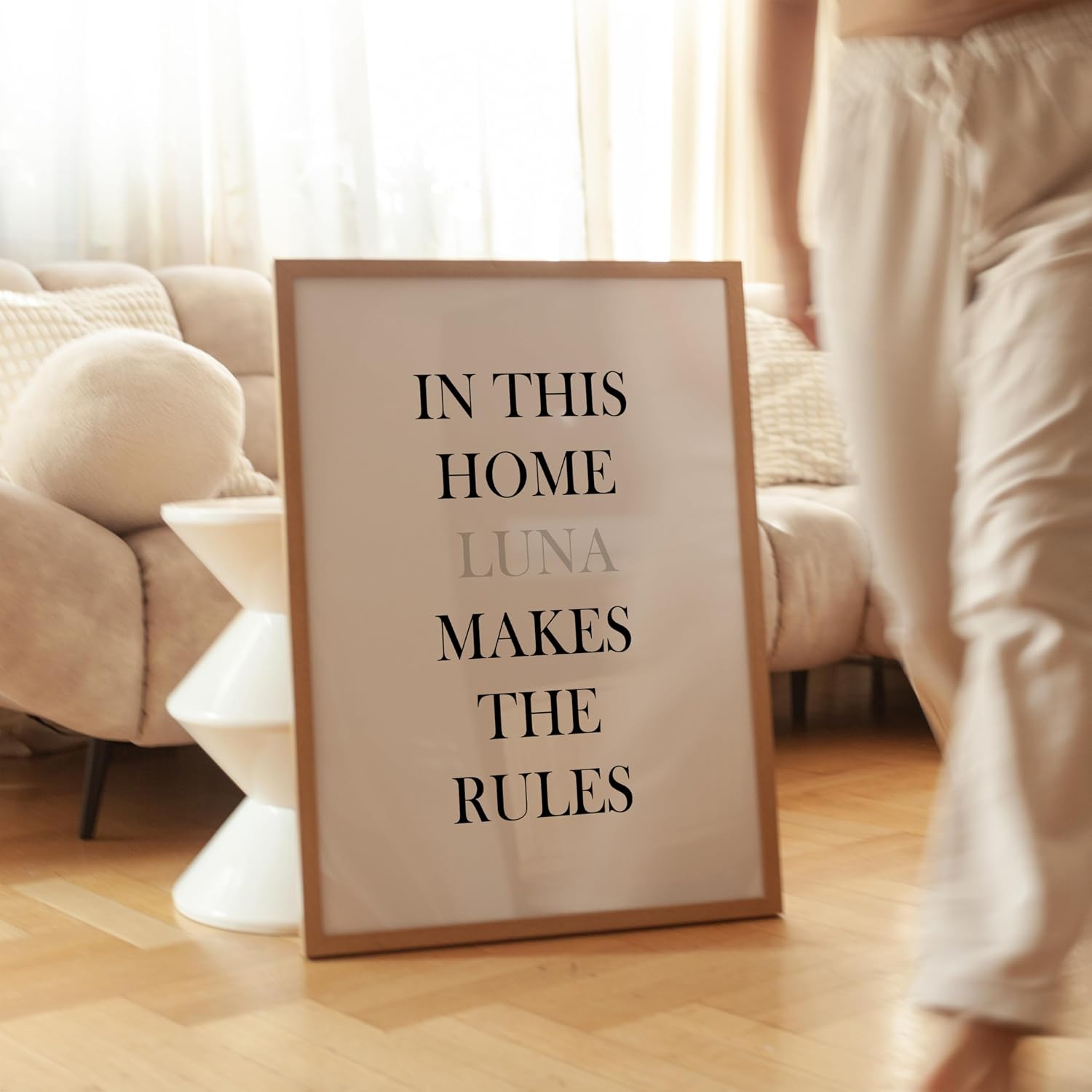 Poster Master Personalized In This Home Print, Customized Typography Poster and Canvas, Humorous Art, Gift for Family, Friends, Available in 8x10 to 30x40