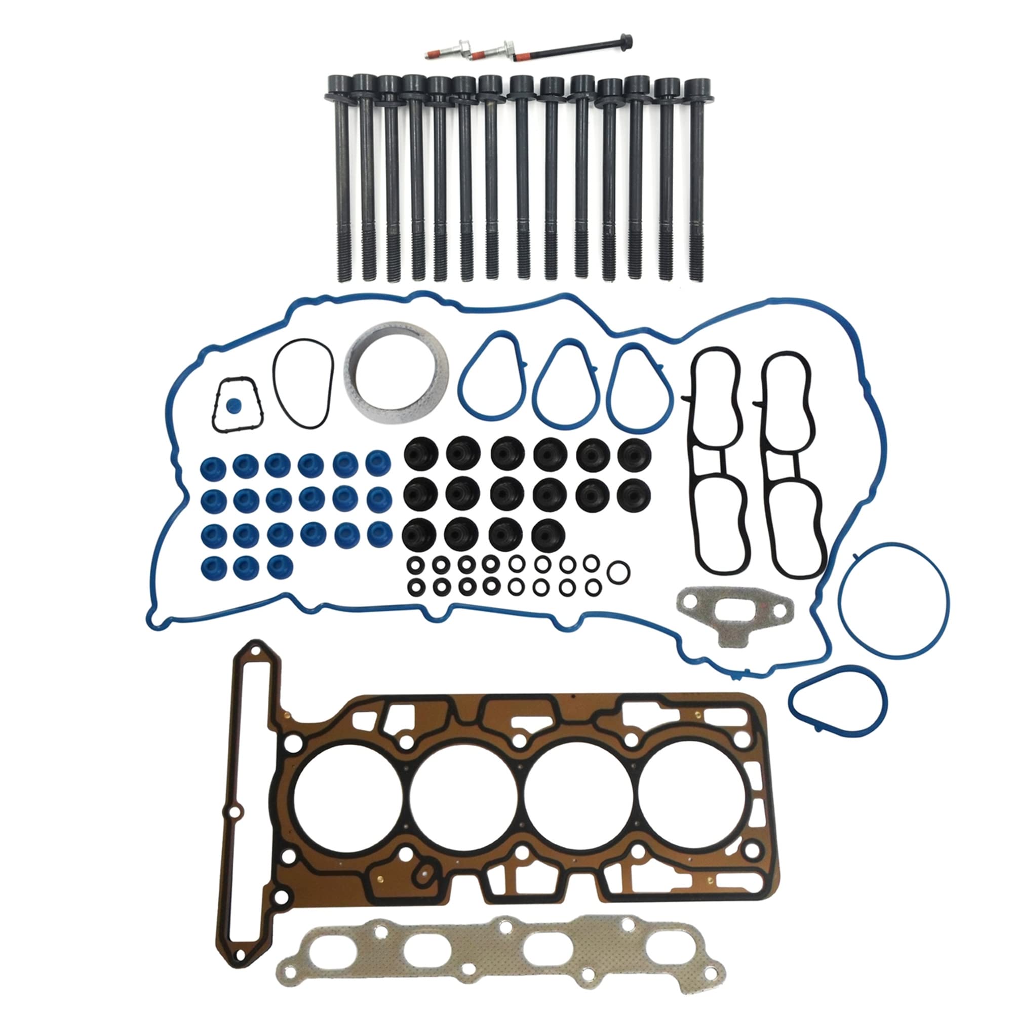 Partsflow MLS Head Gasket Set with Head Bolts For CHEVROLET COLORADO 2007-2012 For GMC CANYON 2007-2012 For ISUZU I-290 2007-2008 2.9L 2921CC 178CID L4 DOHC, (16 VALVE), VIN CODE "9" OE#HS26389PT