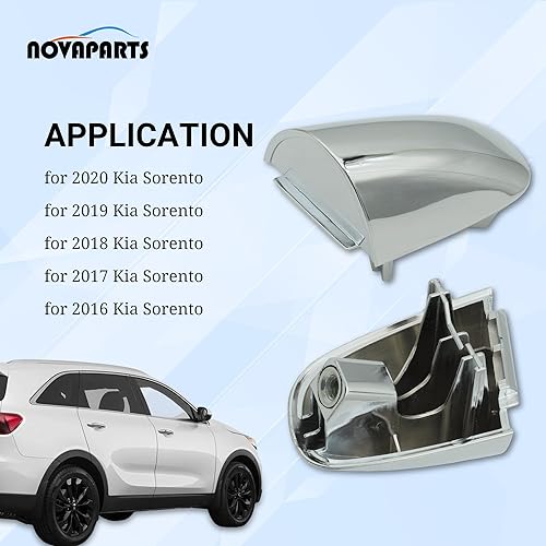 Miniatura 3 de 82662-C5030 Cubierta de manija de puerta exterior para lado del pasajero delantero derecho cromado para Kia Sorento 82662C5030 2016 2017 2018 2019