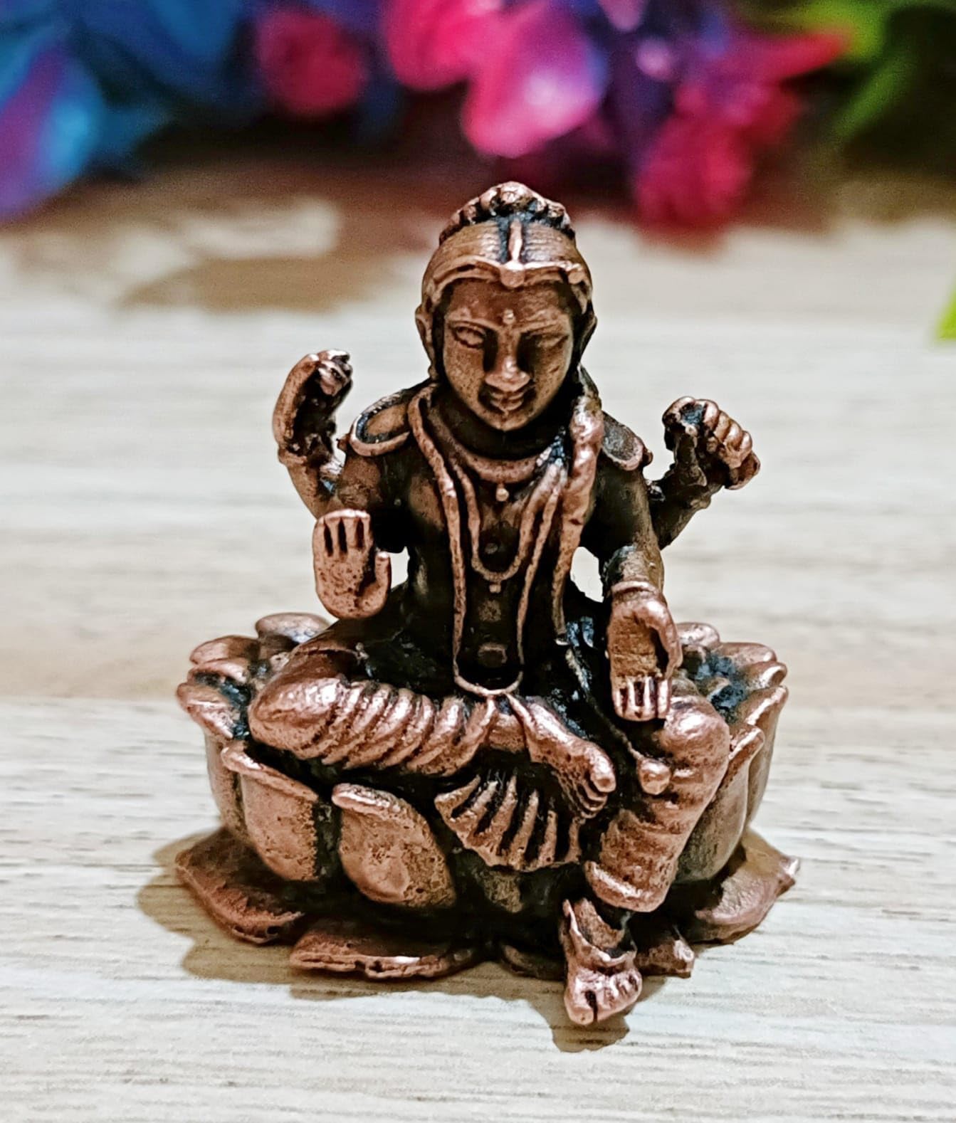Copper Bala Tambika Sundari Idol - by Ranjani Devi Casting, Lenth 3 cm, Width 1.7 cm, Weight 52 Gram, Patina Antique Finish, Pack of 1 Piece