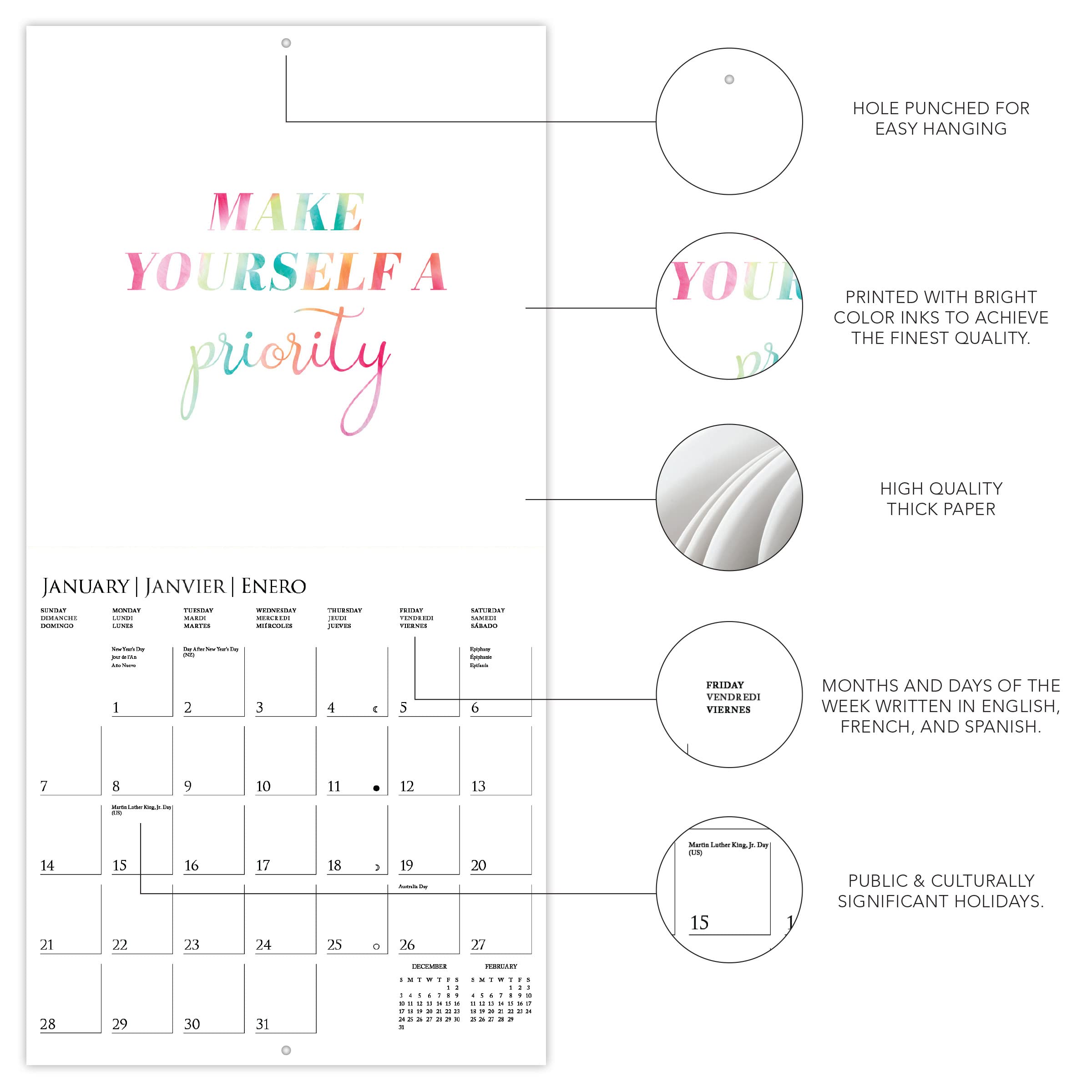 Graphique 2024 Love is Love Wall Calendar - Image 3