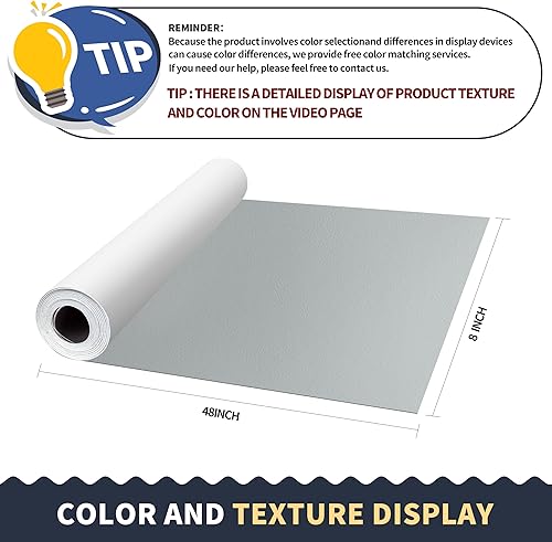 Miniatura 78 de ONine - Cinta de reparación de piel, parche para reparación de piel autoadhesivo de 12 x 48 pulgadas, impermeable, resistente al desgaste, para Negro