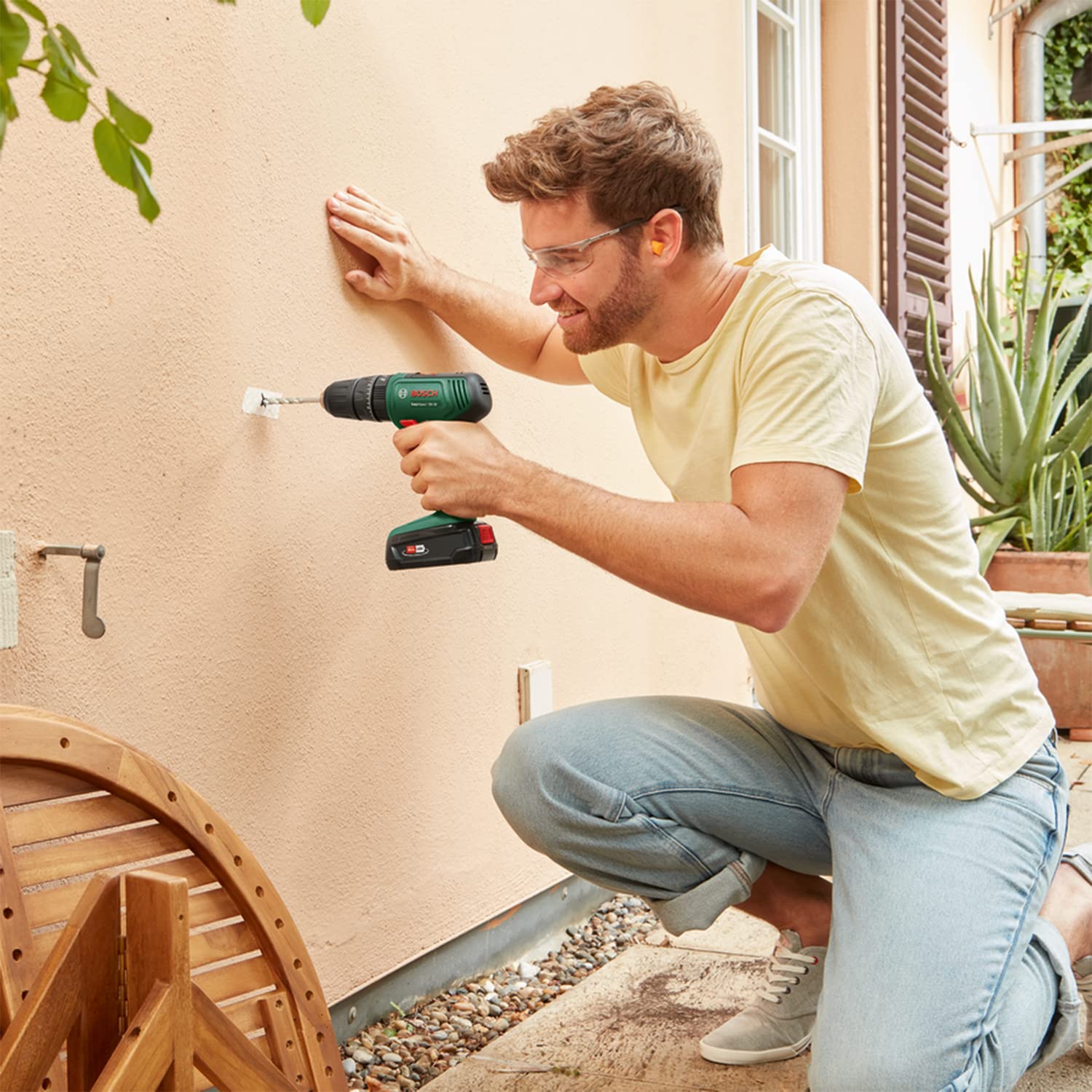Bosch Akku Schlagbohrschrauber EasyImpact 18V-38 (1x Akku 2,5 Ah, 18 Volt System; im Koffer), Battery Powered, Cordless, Green