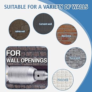 Set Carotatrice A Tazza 9 Pezzi - Diametri 30-100mm, Per Cemento E Muratura, Punte SDS Plus/Max, Con Valigetta