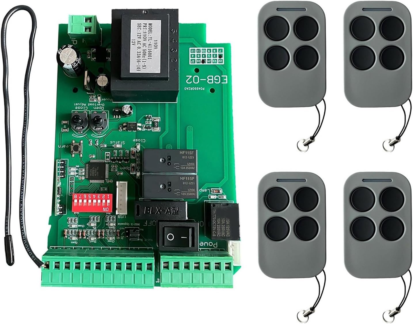 110V / 220V Control Board Featuring Rolling Code Security and Overload for Sliding Intelligent