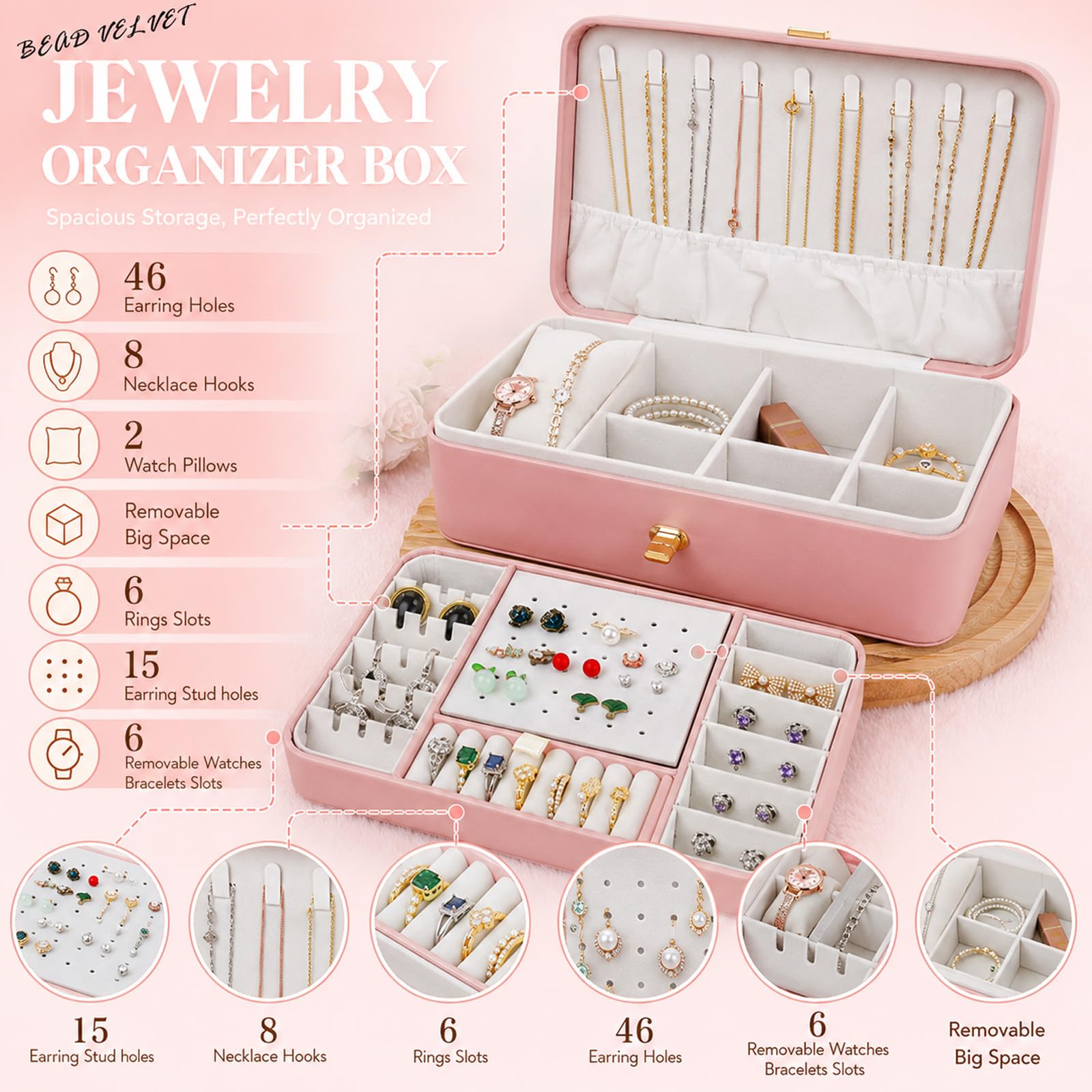 Amazon｜Brizphex ジュエリーオーガナイザーストレージ Pandora