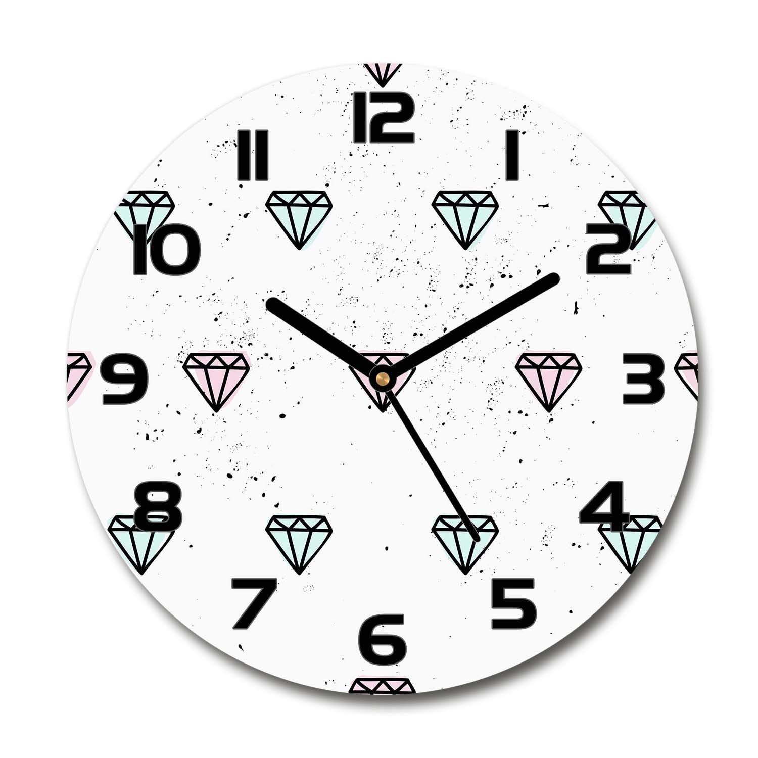 Horloge en Verre Rond 30cm Tulup pour un Salon Design et Moderne