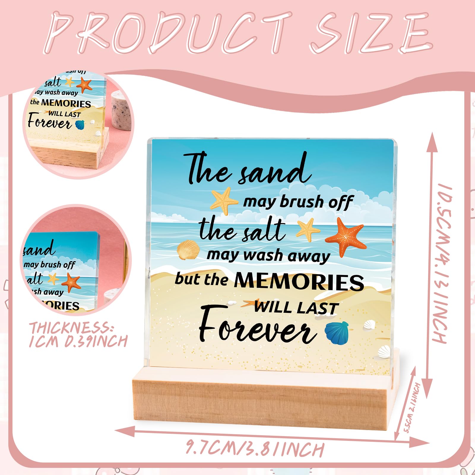 Beach Gifts for Women Ocean Room Ornaments Beach Themed Decor for Home Bedroom Birthday Christmas Thanksgiving Weeding Gifts for Friends Familys Couples House Decor