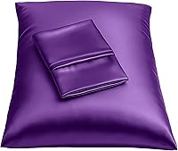 Vista 49 de ShopBedding - Lujosa funda de almohada de satén para el cabello, 2 unidades, satinada, estándar, con cremallera, estampado de cebra marrón, Blissford