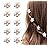 10 Pcs Small Mini Pearl Claw Clips with Flower Design, Sweet Artificial Bangs Clips Decorative Hair Accessories for Women Girls