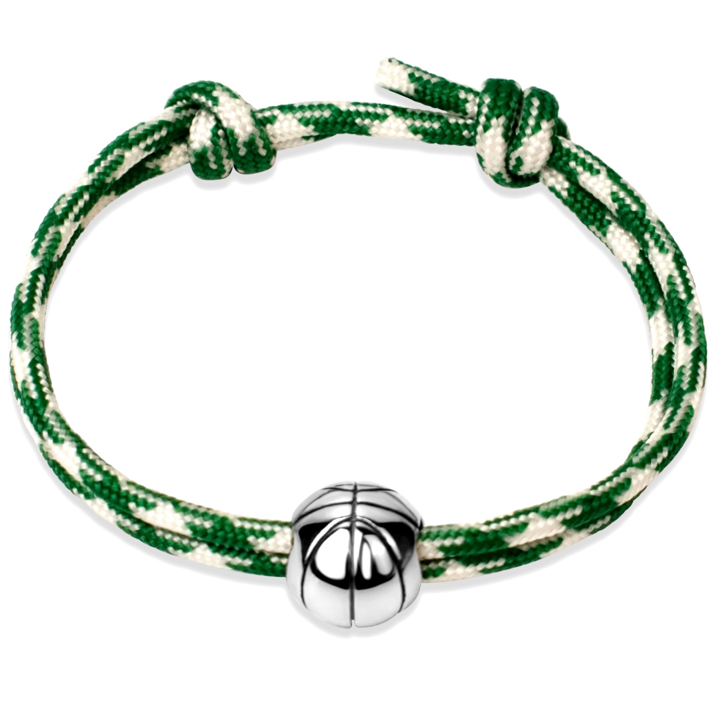 Ernestine - Bracelet Basketball réglable acier inoxydable - Idée cadeau basket homme femme - Bracelet Basket sport - Cadeau Homme Noël anniversaire fête des pères - bijou Basketball - bijoux sports