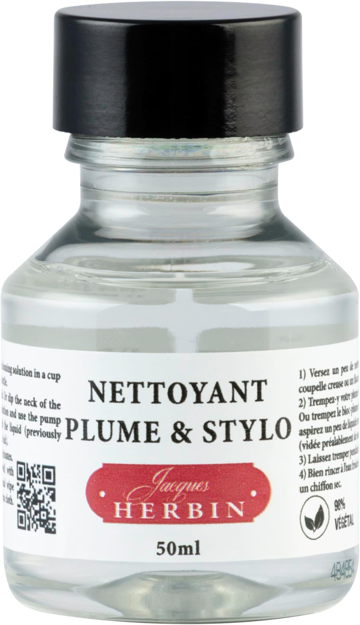12300T- A 50 ml Bottle of Cleaner for Every Fountain Pen and Rollerball pens (Packaging-Free Product - Zero Waste Objective) - Fast, Easy