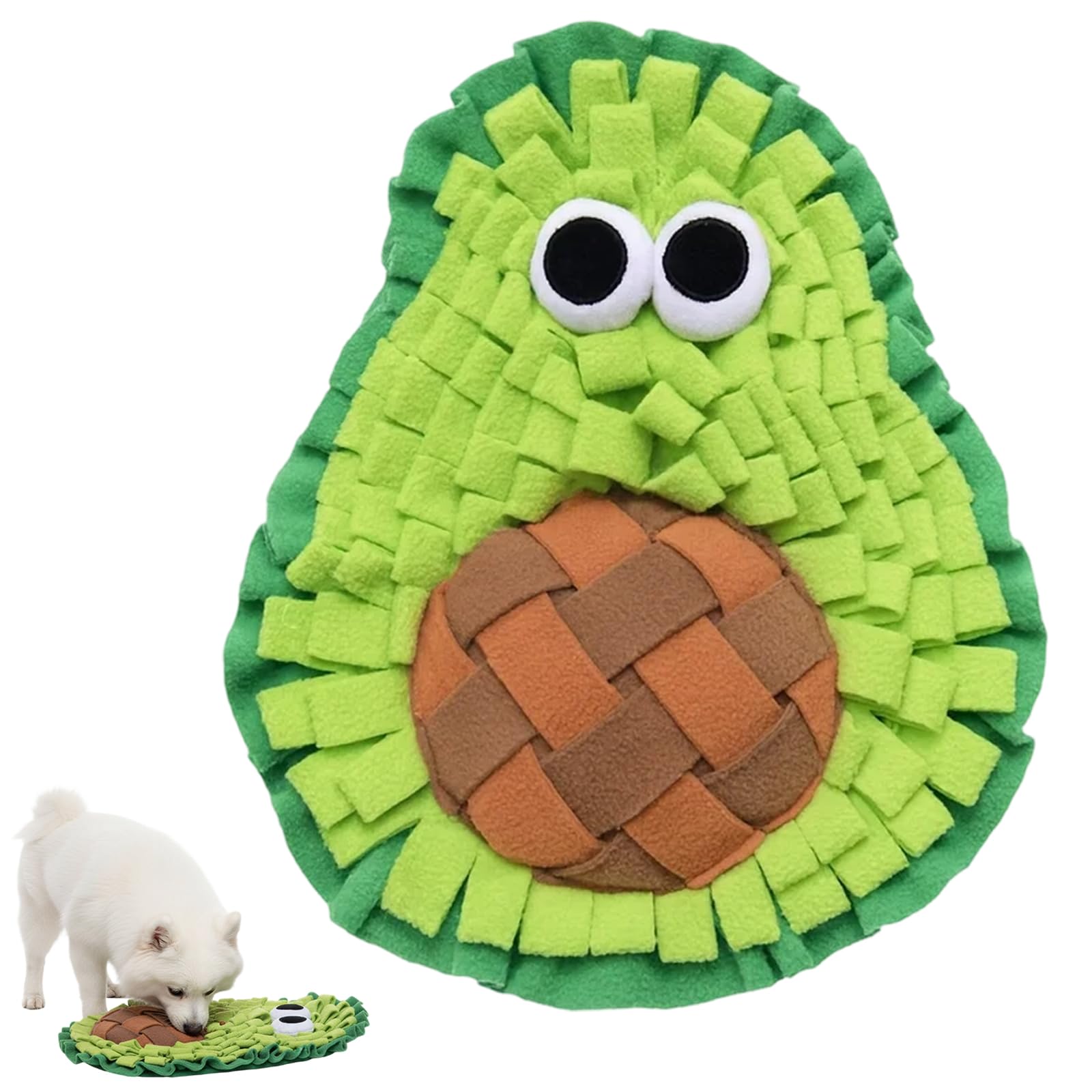 JORcadis Snuffle Mat for Dogs, Dog Snuffle Mat with Non-Slip Base, Interactive Feeding Toy for Puppy Training, Slow Feeding Solution for Small and Medium Dogs (Avocado Design)