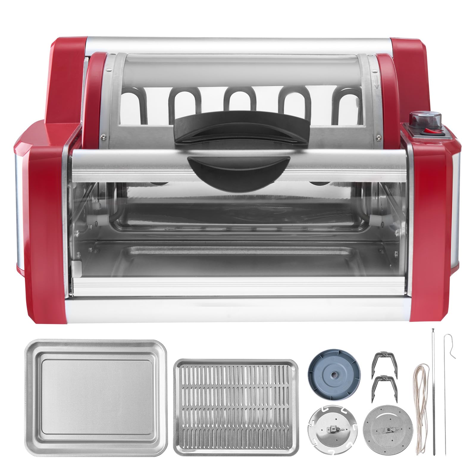 Happybuy 10” Shawarma Grill Machine, Electric Chicken Cooker, Stainless Steel Rotisserie, Gyro Doner Kebab Oven for Home, Restaurant, Kitchen, Parties