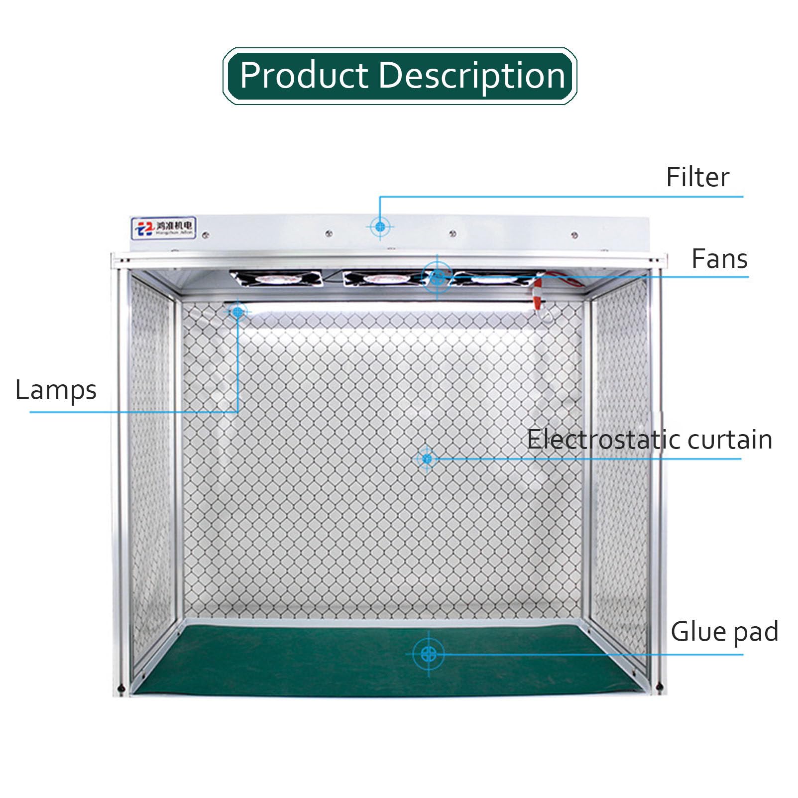 Cabina de Flujo laminar Vertical Gabinete de Flujo laminar Banco Limpio de Flujo de Aire con Filtro H-E-P-A para Limpieza Clase Trabajo Libre de Polvo
