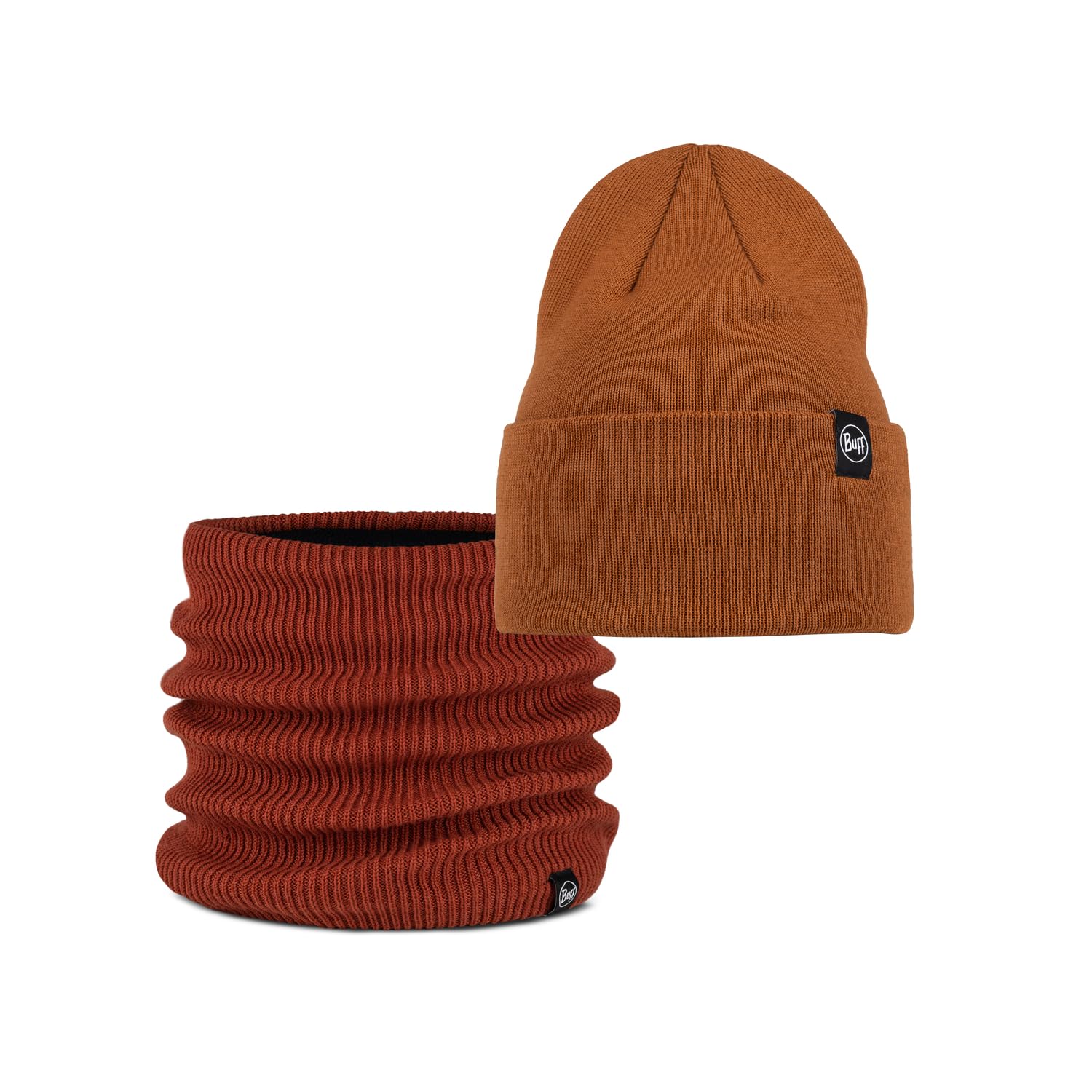 BUFF Knitted Bonnet Lilon Copper et Tour de Cou Renvi Cinnamon