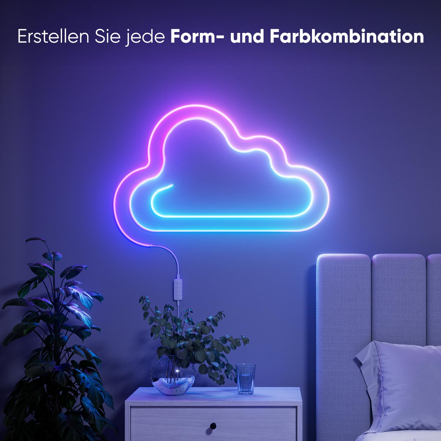 Nanoleaf Matter Neon Rope Streifen 5M, WLAN Biegsamer LED Strip, Musik & Bildschirm Sync, Dynamische Szenen in App, Sprachsteuerung (Funktioniert mit Alexa, Apple, Google)