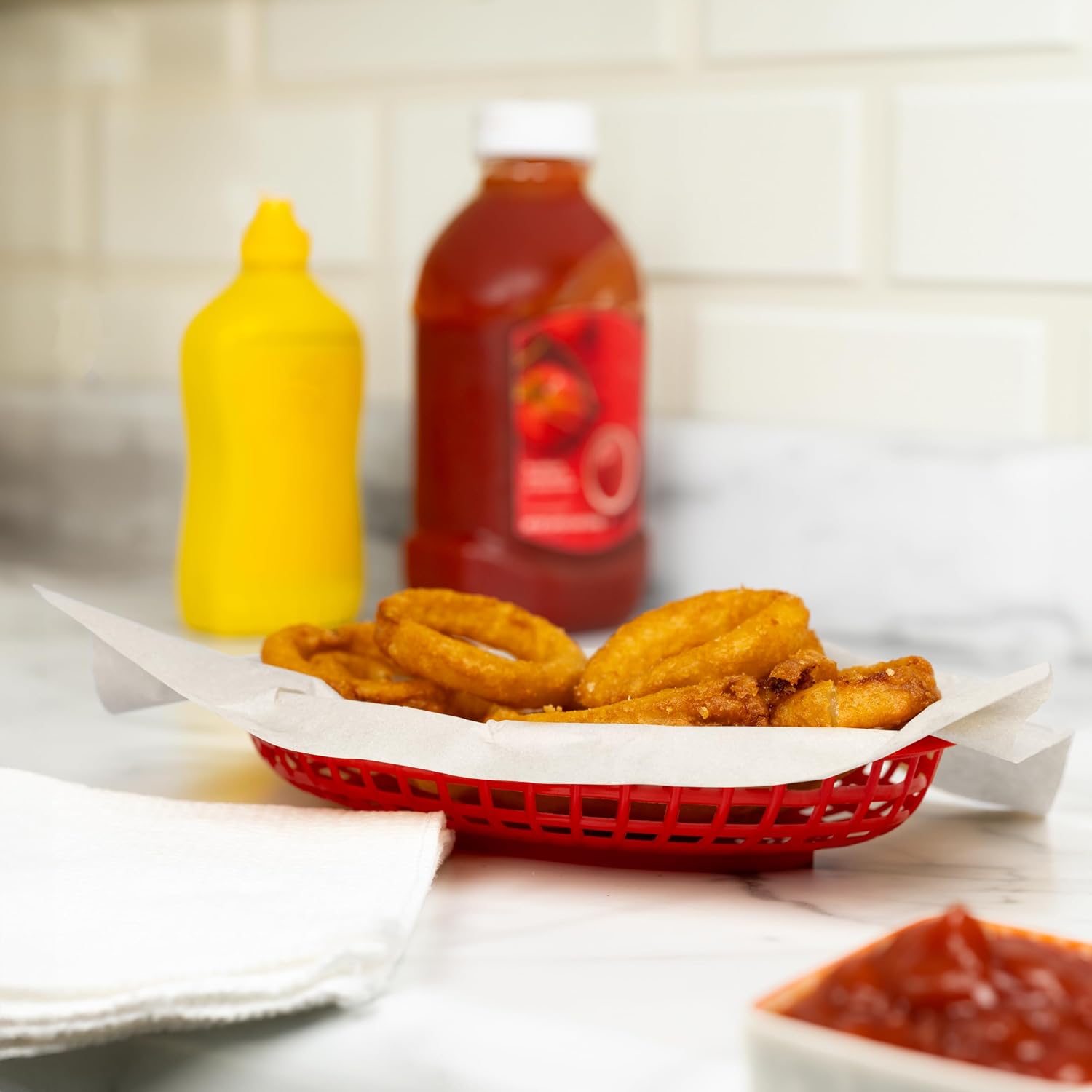 Grease Proof Basket Liner Deli Sheets (White, 12"x12" - 100ct)