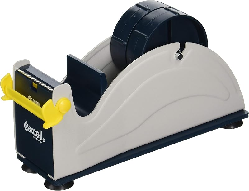 Excell ET-12271 Dispensador de cinta de escritorio multirollo extra ancho, diámetro de núcleo de 3 pulgadas; 2 pulgadas de ancho