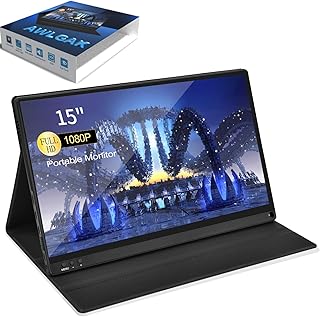 Publicité sponsorisée - AWLGAK Moniteur Portable, Ecran Portable 15" 1080P IPS FHD Télétravail ou Gaming avec connecteur H...