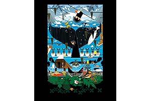 Birch Organic Fabric Charley Harper Glacier Bay CH 297 Glacier Bay Poster 36" Digital Panel