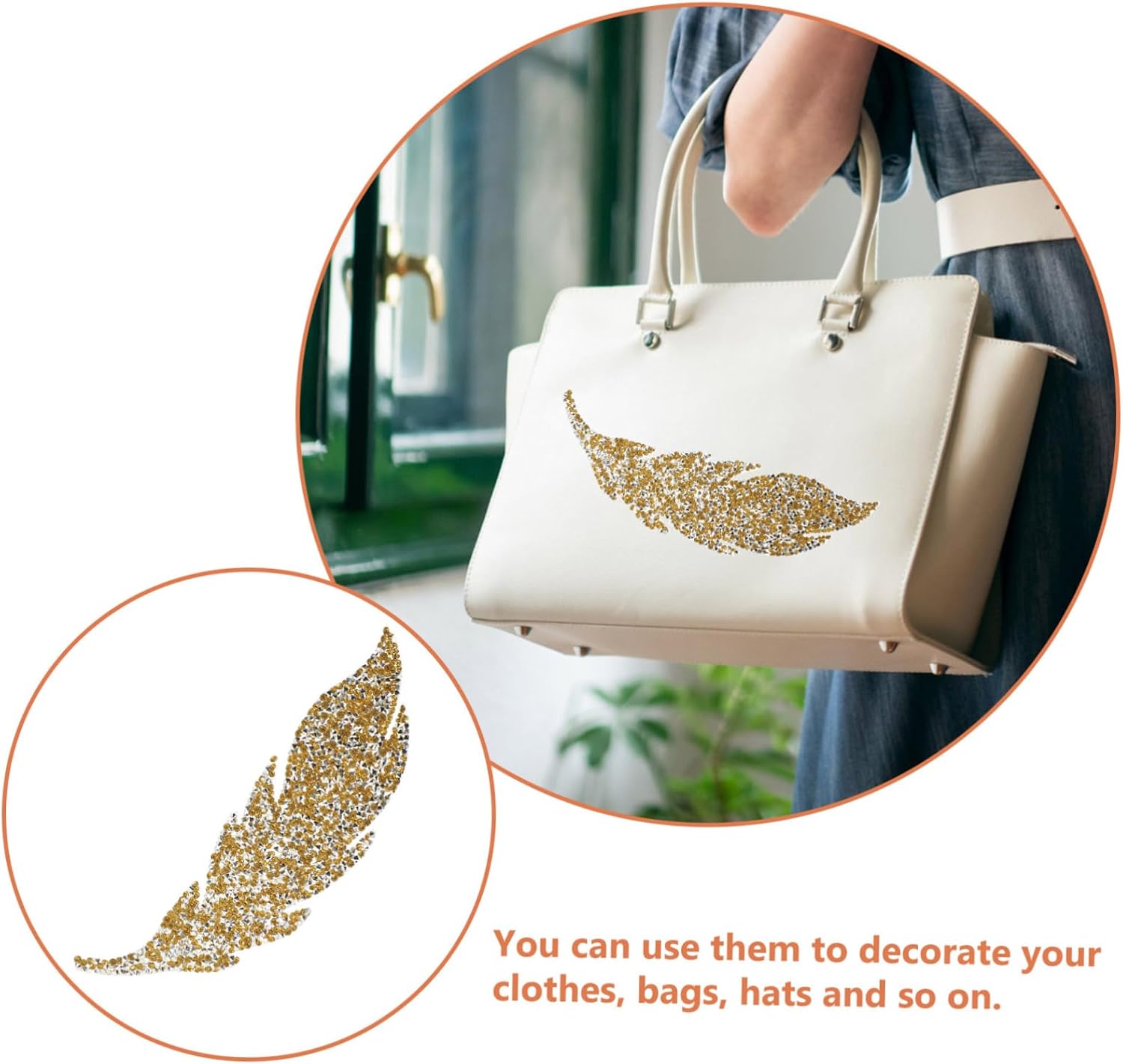 HOMSFOU Leaf Shape Rhinestone Applique Patch DIY Clothing Accessories for Bags Hats and Crafts Sparkly Crystal Yellow Bling Embellishments for Handmade Projects