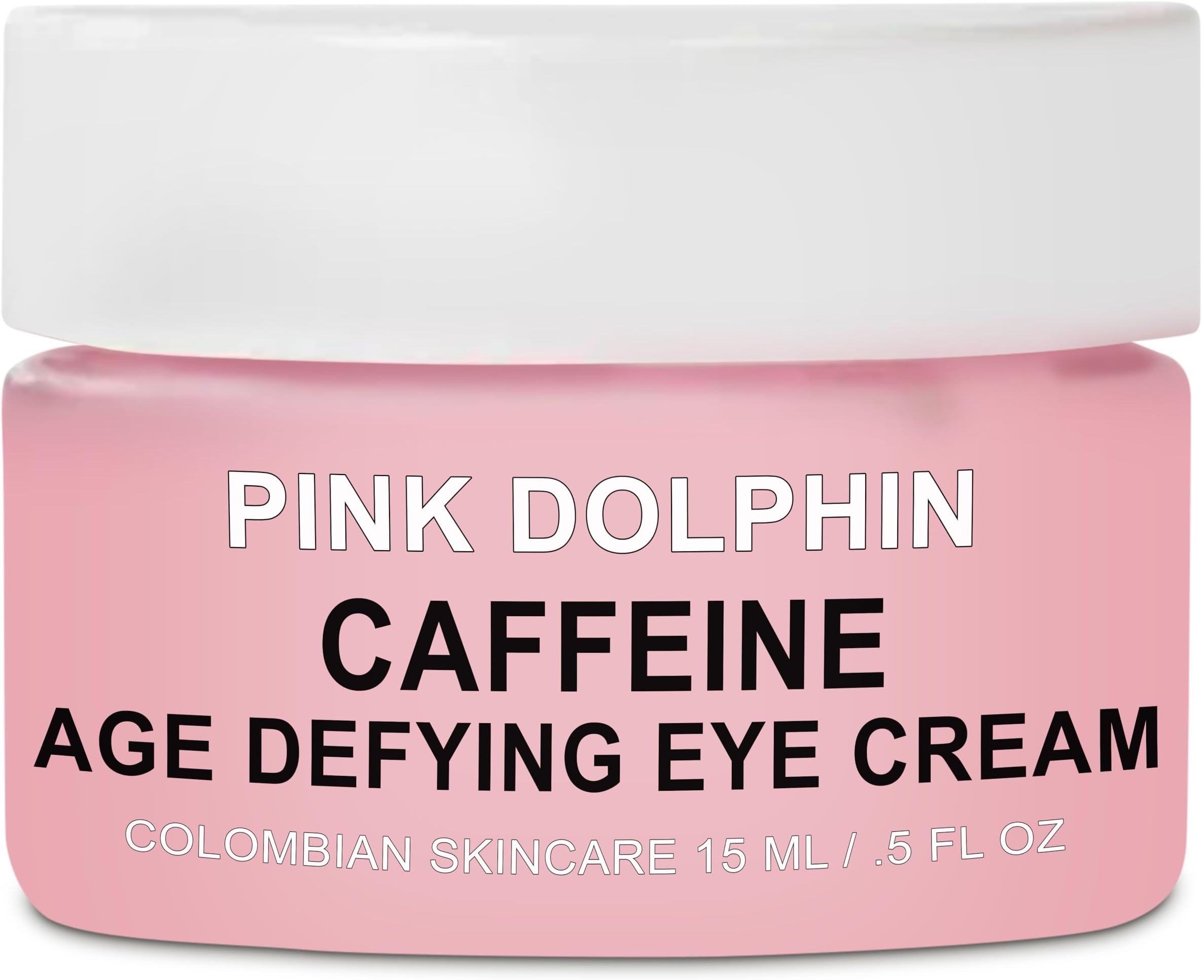 - Pink Dolphin Caffeine Eye Cream – Anti-Aging Eye Treatment for Dark Circles, Puffiness & Fine Lines – Hydrating Formula with Caffeine & Hyaluronic Acid Skincare - 0.5 fl oz