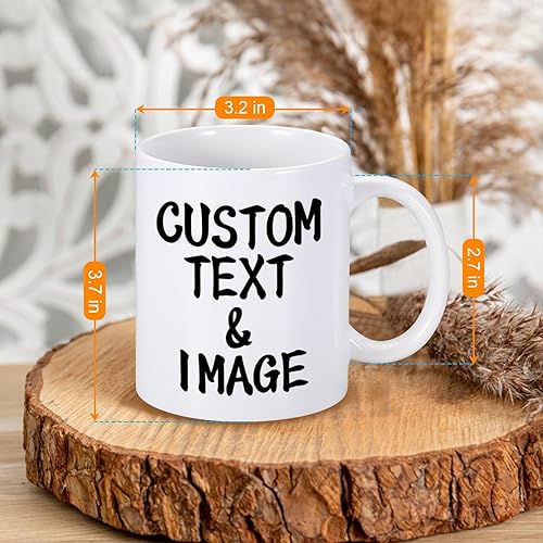 Miniatura 5 de Tazas de café personalizadas para parejas, tazas de café personalizadas con texto de imagen, tazas de café personalizadas de 11 onzas en ambos lados