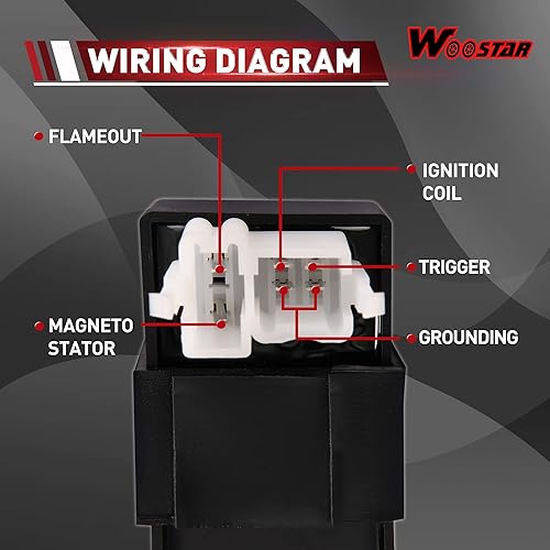 Miniatura 3 de WOOSTAR Caja de repuesto de 6 pines AC CDI para CG 125cc 150cc 200cc 250cc motor vertical ATV 4 ruedas Quad Dirt Pit Bike Go Kart