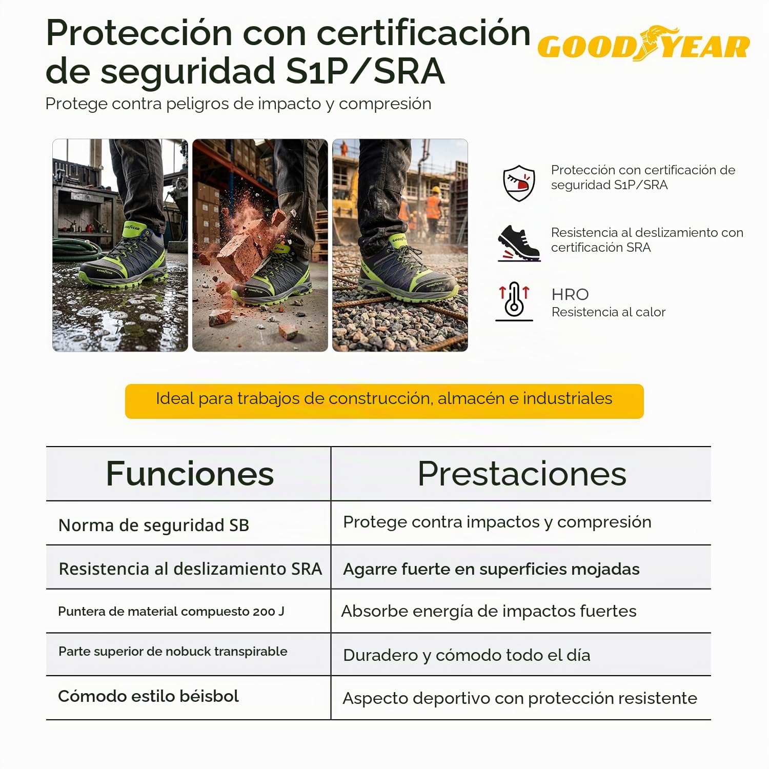 Goodyear gybt1533 Multi S1P SRA botas de seguridad, multicolor, talla 45