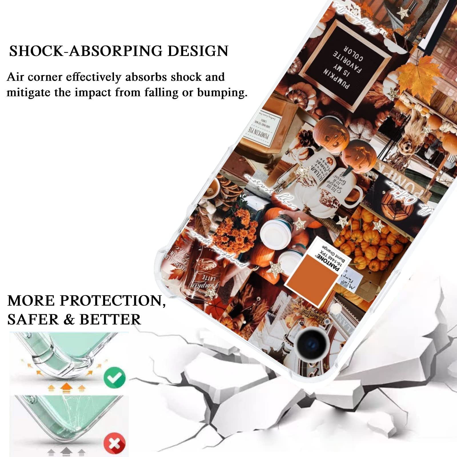 Amazon Com Autumn Case Halloween Pumpkin Case For Iphone Xr Aesthetic Fall Case For Iphone Xr For Women Men Unique Trendy Design Tpu Bumper Protective Cover Case Design Tpu Bumper Protective Cover Case