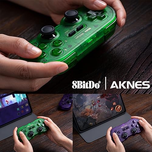 Vista 5 de AKNES 8Bitdo SN30 Pro - Controlador inalámbrico Bluetooth con joysticks de vibración, cable USB-C compatible con interruptor, Windows, Mac