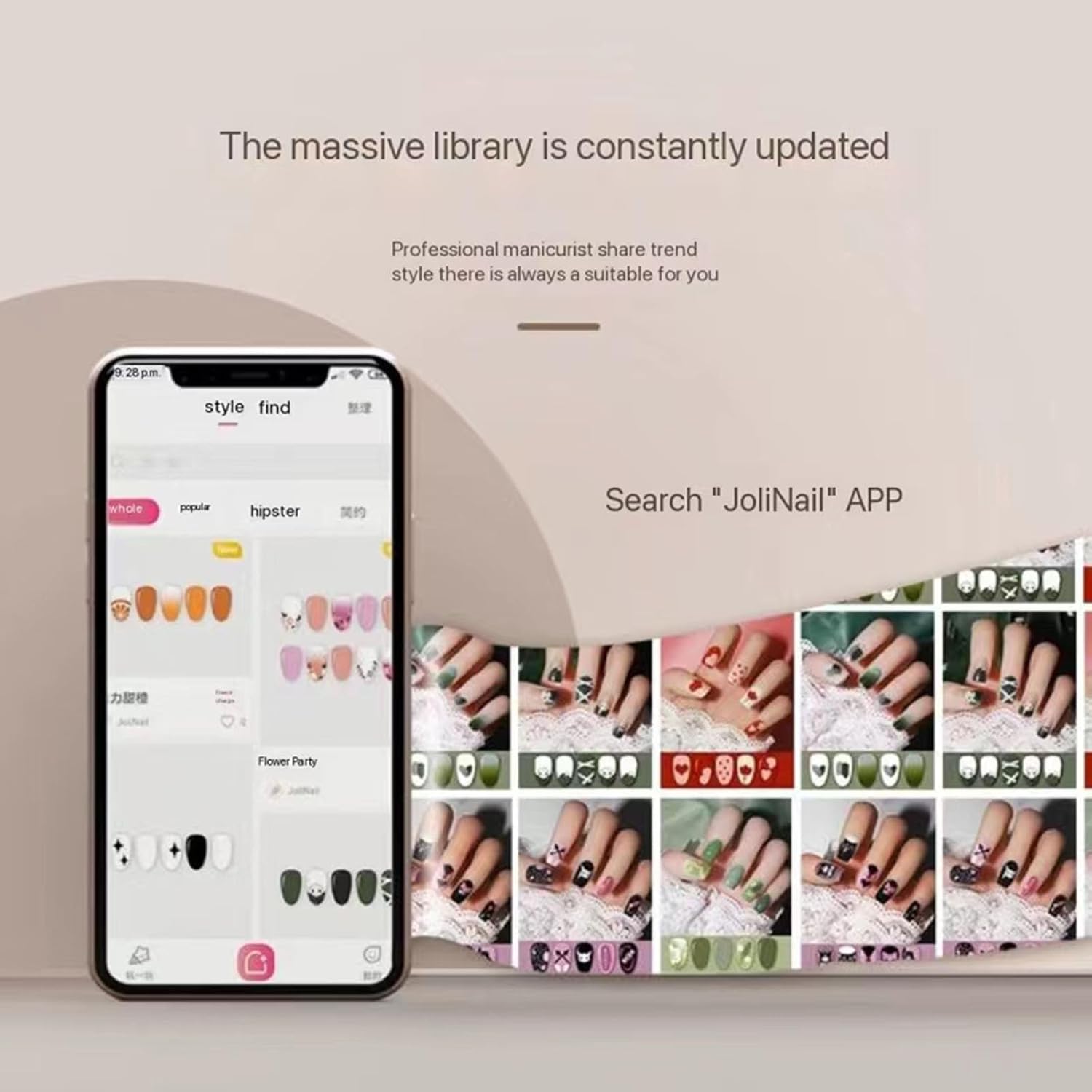 3D Smart Nail Printer, Mini Digital Mobile Nail Art Printer Machine, Support WiFi/DIY/USB, Multifunction Portable Mobile Nail Painting Machine, 10 Seconds Painting for Girls' Home Nails