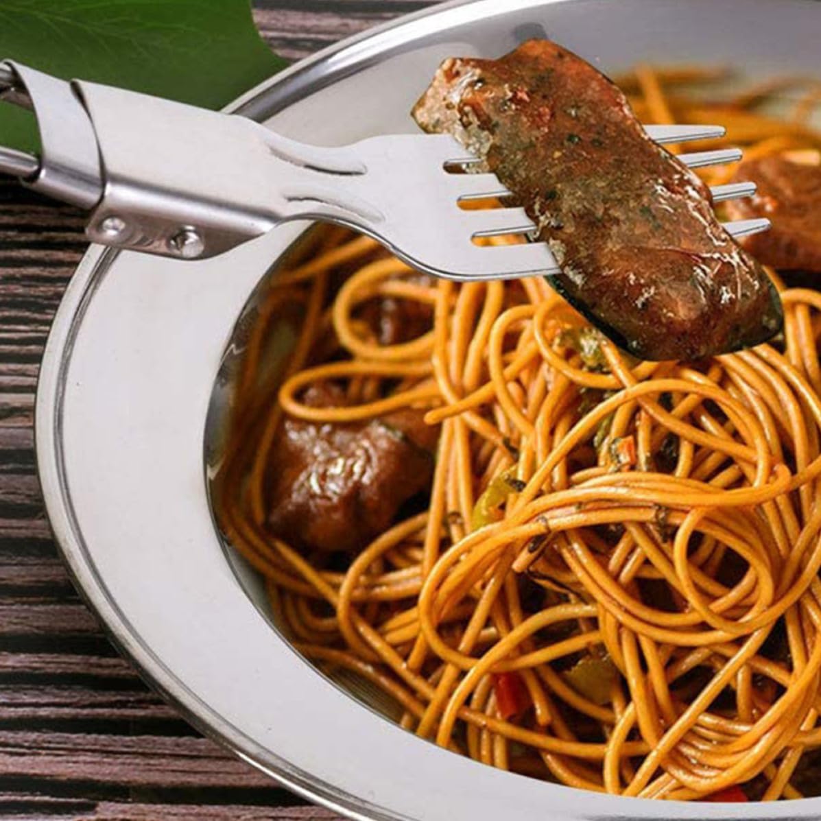 Ciieeo Ustensiles Cuisine de Camping Lot de 1, Alliage D'aluminium, Antiadhésifs, Noirs, pour Camping et Voyage