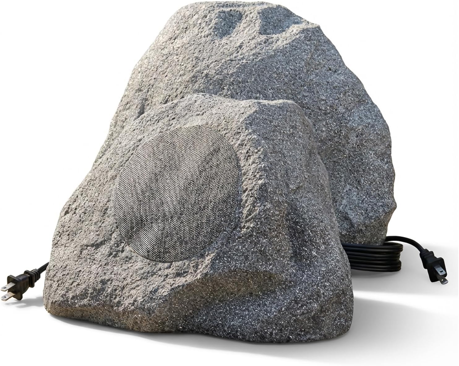 8" 5.4 Bluetooth Outdoor Rock Speakers, 650 Watt IPX6 Waterproof Wireless Multi-Sync up to 200 Speakers Auto-Pairing Auracast Networking Tech for Backyard Garden(Pair, Gray) (8 inch)