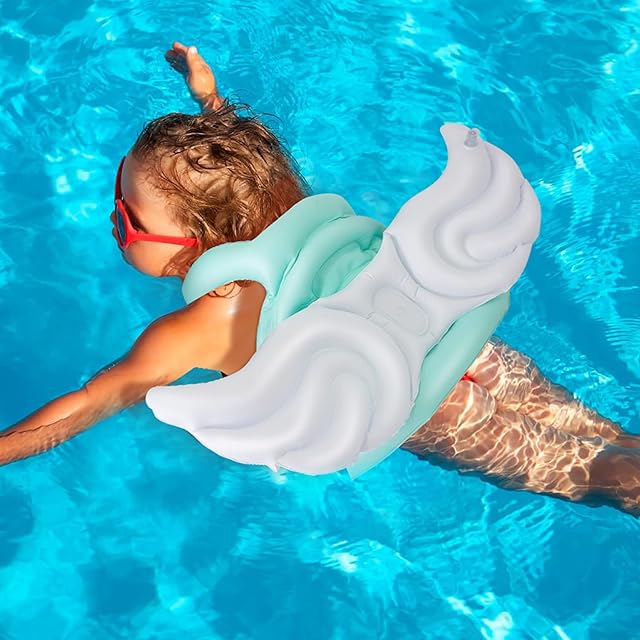 Swimming Inflatable Floats for Children - ADORAMOUR Floating Buoyancy Pool Aid Float Swim Vest for Kids Children Toddlers Green