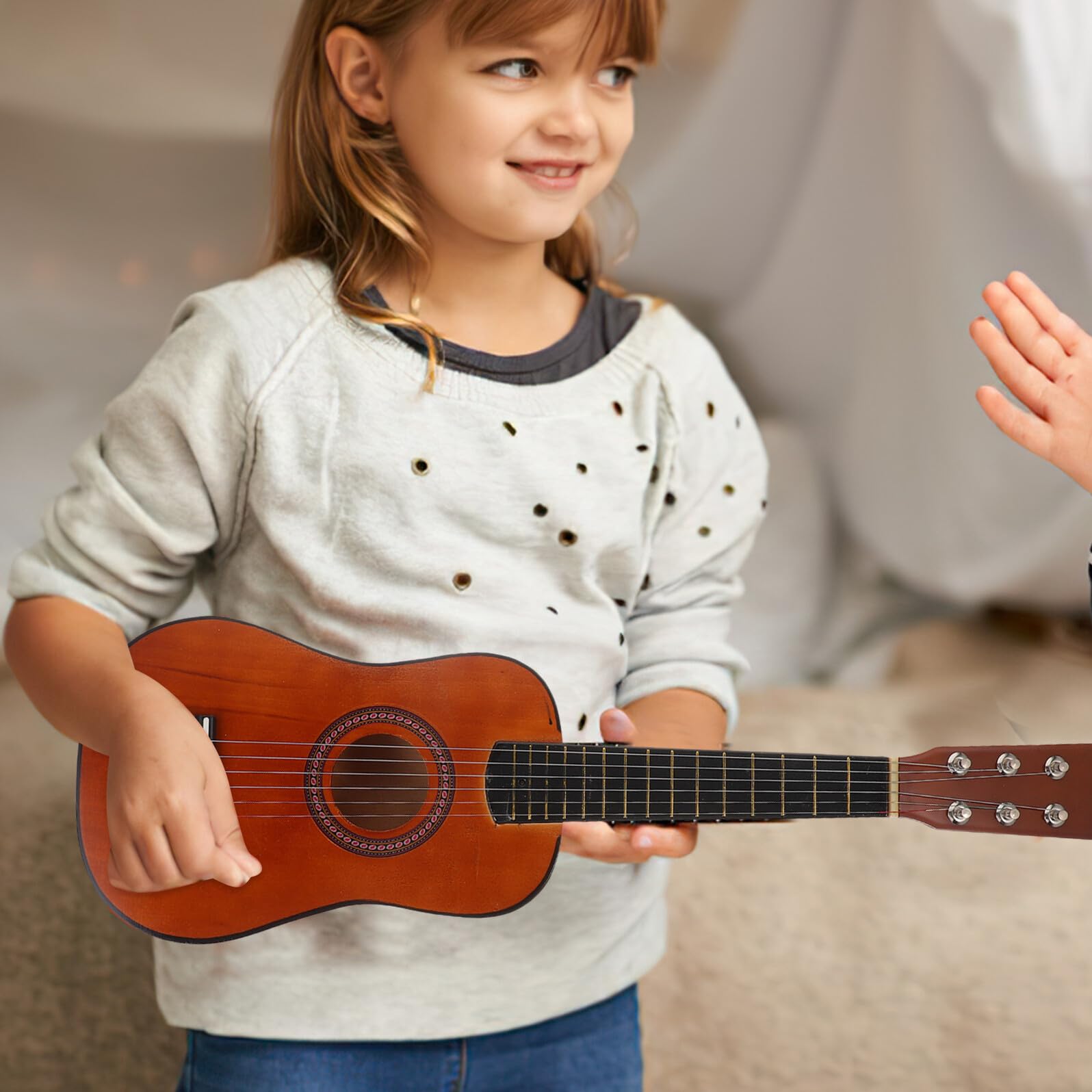 Guitarra de Madera para Niños 23 Pulgadas Café 1 Pieza