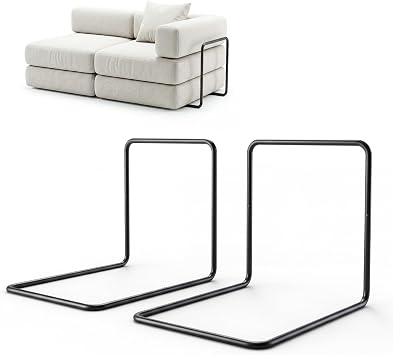 WOWMAX 2 Sets Floor Sofa Support Frame for Boneless Couch, Freestanding Metal Back Support for Floor Cushions, No Wall Needed, Easy Assembly Sofa Not Included 2, L-Shaped