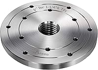 Vista 30 de Placa frontal de torno de madera de acero de 2 pulgadas, placa frontal para torno de madera, placa frontal de torno apta para husillo de 1 pulgada x