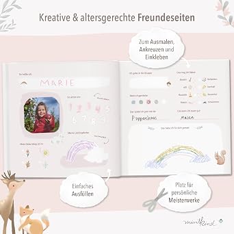 mintkind Nursery Friendship Book Pink - Friendship Book to Fill In