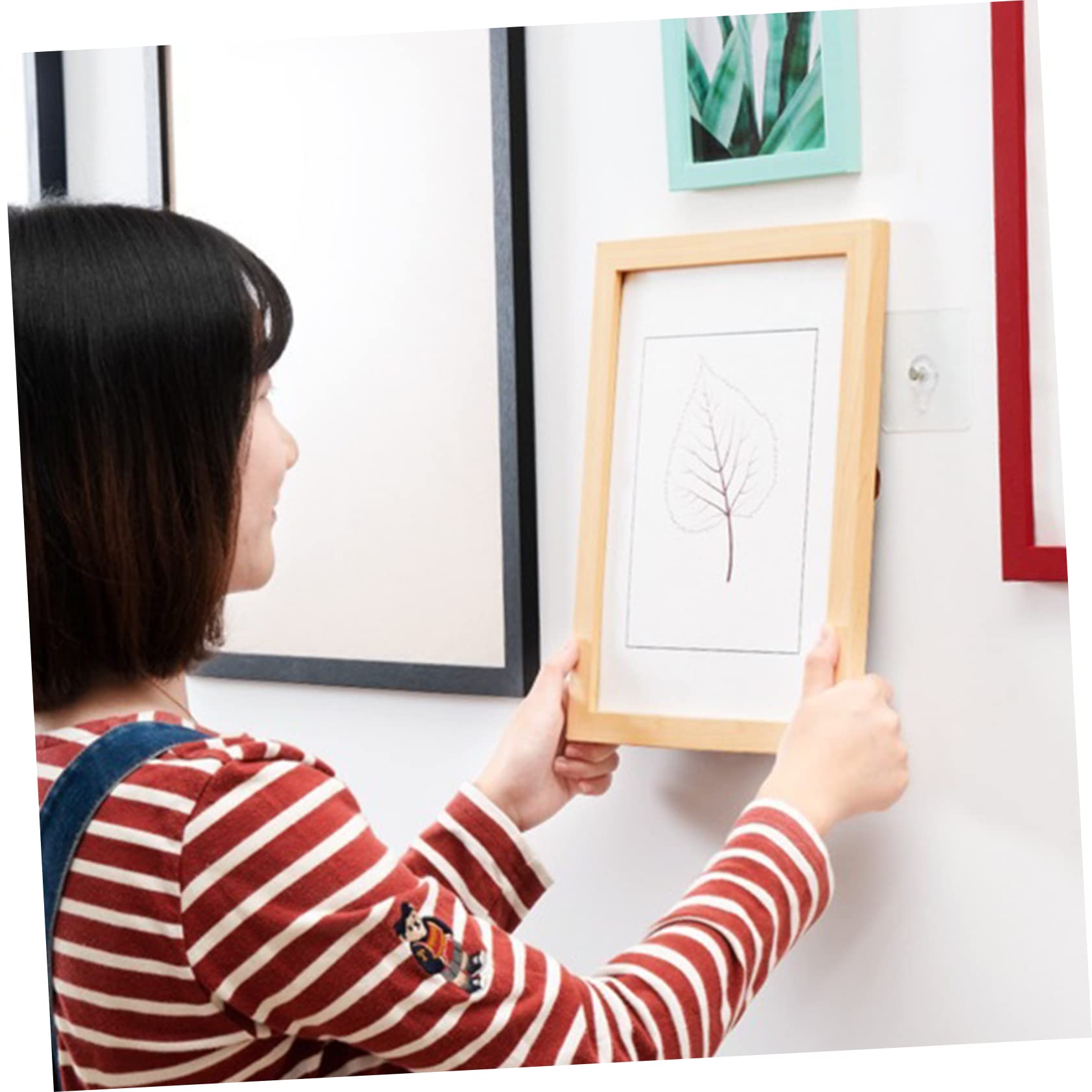 jojofuny 60pezzi Ganci Adesivi Per Cornici Da Appendere Senza Chiodi Design Flessibile Per Pareti Adatti Superfici Ceramica e Resistenza e Durabilità Elevate